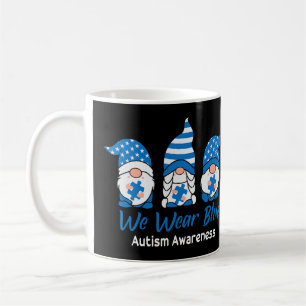 We Wear Blue Autism Awareness "Three Gnomes Holdin Coffee Mug