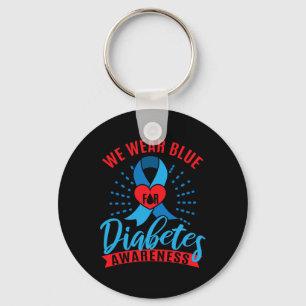 We Wear Blue For Diabetes Awareness Key Ring