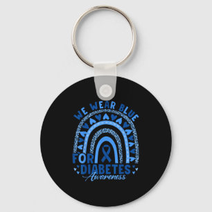 We Wear Blue For Diabetes Awareness Unity Support Key Ring