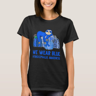 We Wear Blue Hydrocephalus Awareness Sloth T-Shirt