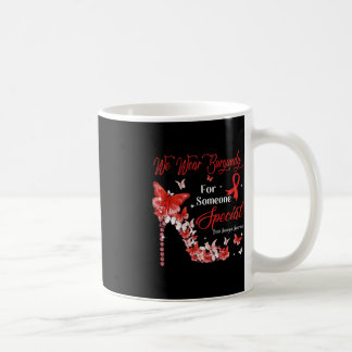 We Wear Burgundy Butterflies Brain Aneurysm Awaren Coffee Mug