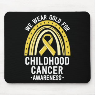 We Wear Gold Childhood Cancer Awareness Matching F Mouse Mat