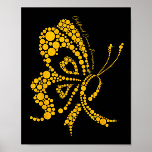 We Wear Gold For Childhood Cancer Awareness Butter Poster