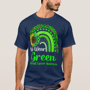 We Wear Green Adrenal Cancer Awareness Rainbow T-Shirt