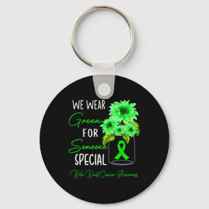 We Wear Green Bile Duct Cancer Awareness  Key Ring