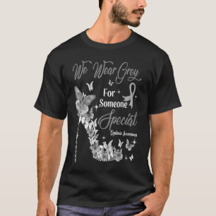 We Wear Grey Butterflies Dyslexia Awareness T-Shirt