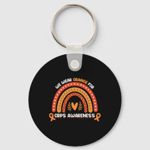 We Wear Orange For CRPS Awareness Month Orange Rib Key Ring