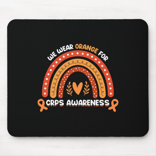 We Wear Orange For CRPS Awareness Month Orange Rib Mouse Mat (Front)