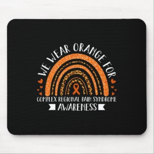 We Wear Orange For Crps Awareness Rainbow Gift Mouse Mat