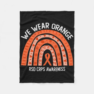 We Wear Orange For Rsd Crps Awareness Fleece Blanket