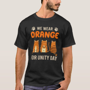 We Wear Orange For Unity Day Orange Cats Kitty Ki T-Shirt