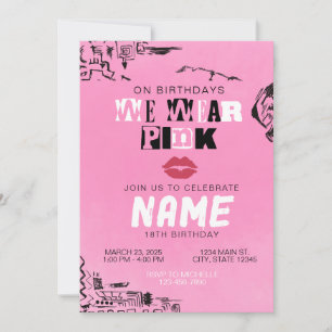 We Wear Pink Birthday Invitation Mean Girls