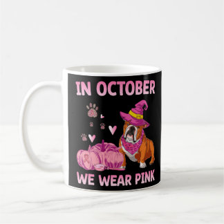 We Wear Pink English Bulldog Breast Cancer Awarene Coffee Mug