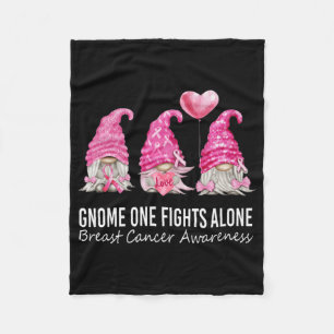 We Wear Pink Gnome Gnomies Breast Cancer Awareness Fleece Blanket