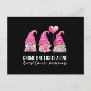 We Wear Pink Gnome Gnomies Breast Cancer Awareness Postcard