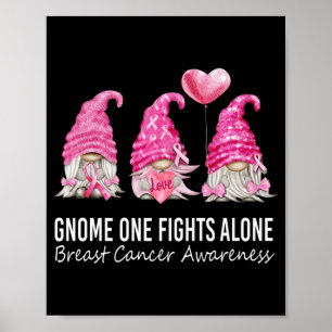 We Wear Pink Gnome Gnomies Breast Cancer Awareness Poster