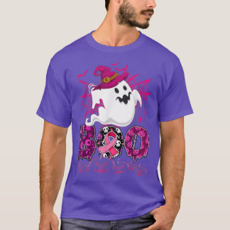 We Wear Pink Witch Hat Boo Ghost Breast Cancer Hal T-Shirt