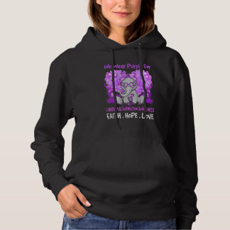 We Wear Purple Chiari Malformation Awareness Messy Hoodie