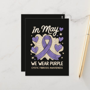 We Wear Purple Cystic Fibrosis Awareness Postcard