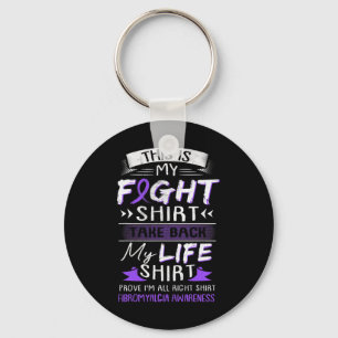 We Wear Purple Fibromyalgia Awareness Ribbon Gift Key Ring