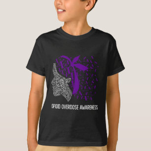 We Wear Purple For Opioid Overdose Awareness T-Shirt