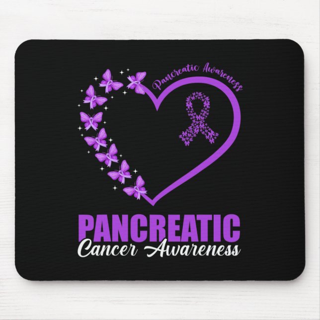 We Wear Purple For Pancreatic Cancer Awareness  Mouse Mat (Front)
