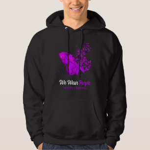We Wear Purple Sarcoidosis Awareness Butterfly Hoodie