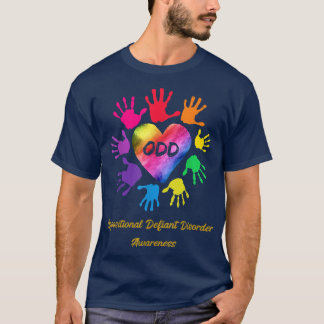 We Wear Rainbow Hands colours For ODD Awareness  T-Shirt