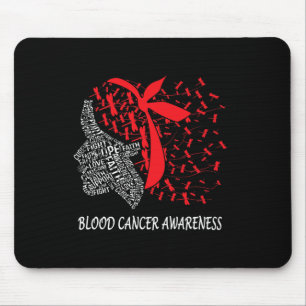 We Wear Red For Blood Cancer Awareness  Mouse Mat