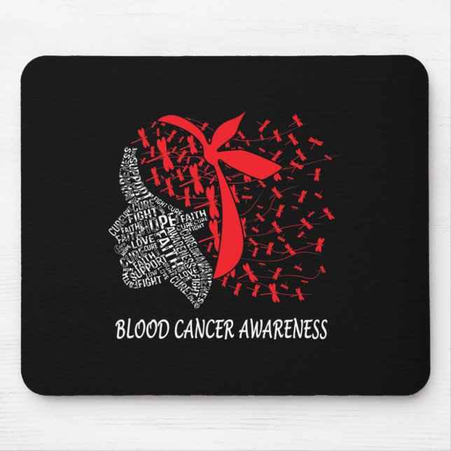 We Wear Red For Blood Cancer Awareness  Mouse Mat (Front)