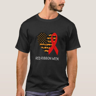 We Wear Red For Red Ribbon Week Awareness American T-Shirt