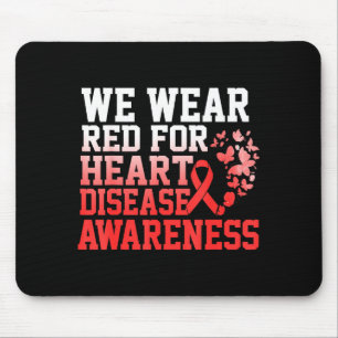 We Wear Red For Women Heart Disease Awareness Hear Mouse Mat