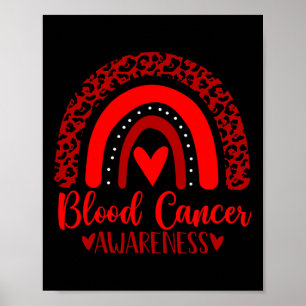 We Wear Red Rainbow Awsewome For Blood Cancer Awar Poster