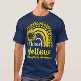 We Wear Yellow Microcephaly Awareness Rainbow  T-Shirt