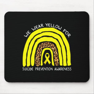 We wear Yellow Rainbow For Suicide Prevention Awar Mouse Mat