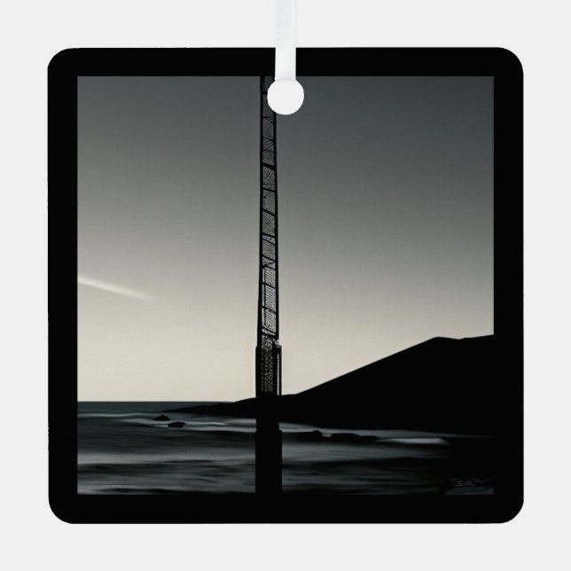 We Were Here metal square ornament (Front)