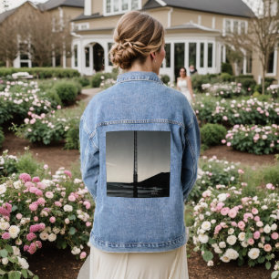We Were Here w text women denim jacket