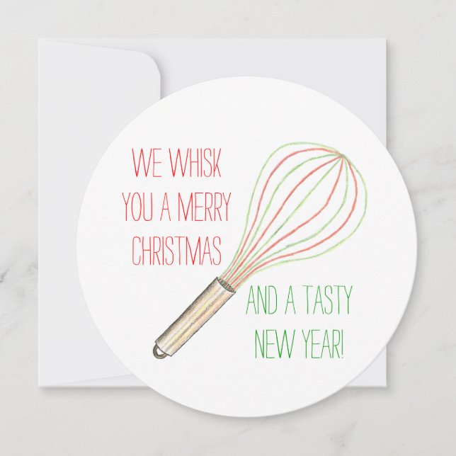 We Whisk You a Merry Christmas a Tasty New Year Invitation (Front)