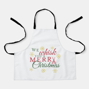 We whisk you a merry Christmas kitchen apron