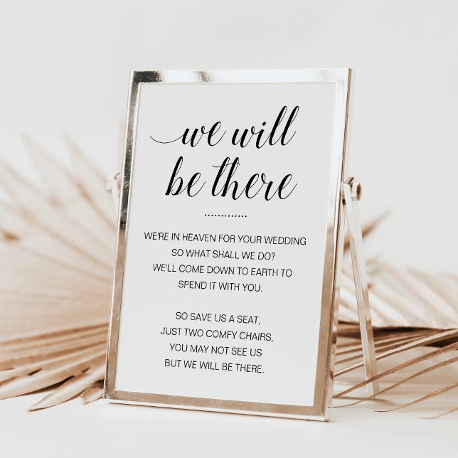 We Will Be There Memorial Chairs Wedding Poster (Creator Uploaded)