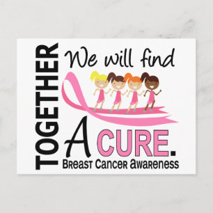 We Will Find A Cure Breast Cancer Postcard