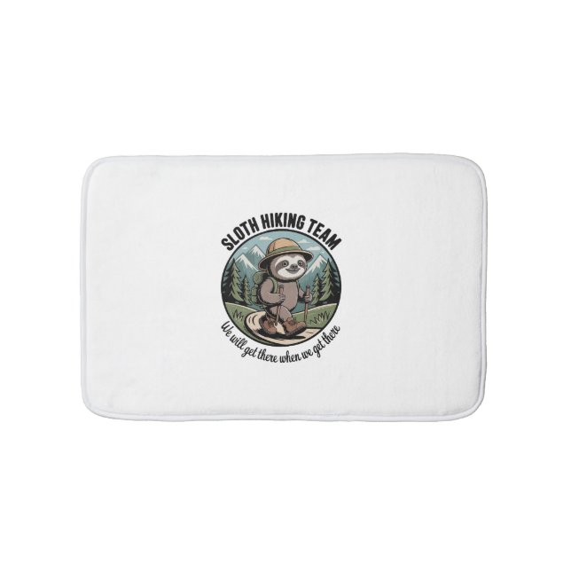 We Will Get There Eventually Sloth Hiker Bath Mat (Front)
