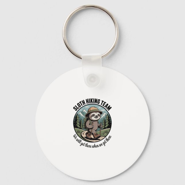 We Will Get There Eventually Sloth Hiker Key Ring (Front)