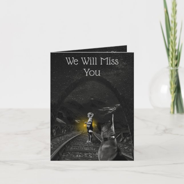 We Will Miss You, Bonvoyage Greeting Card, Card (Front)