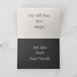 We Will Miss You  >  Farewell Cards