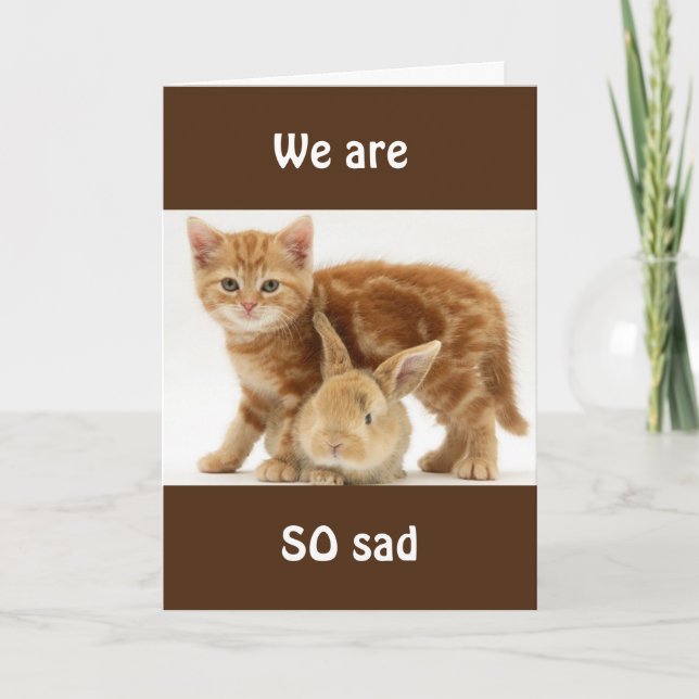 WE WILL "MISS YOU" SO VERY MUCH! CARD (Front)