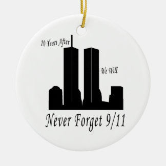 We Will Never Forget 9/11 Ceramic Tree Decoration