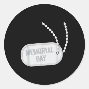 We Will Never Forget America Flag Stars Memorial Classic Round Sticker