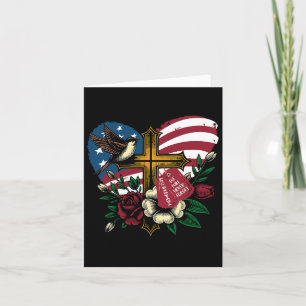 We Will Never Forget American Flag Memorial Day 4t Card