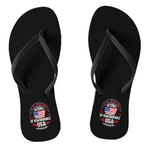We Will Never Forget National Day of Remembrance Flip Flops